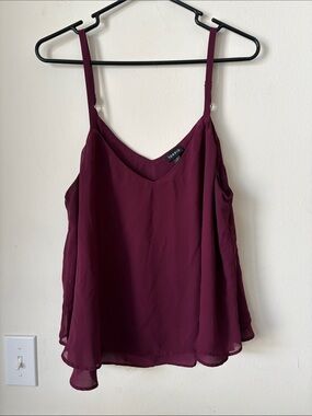 torrid Wine V-Neck Chiffon Cami